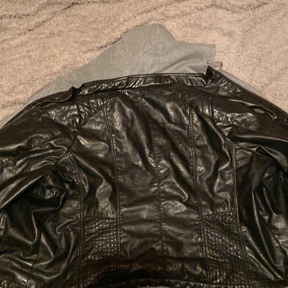 Jou Jou Black Leather Jacket, Size M, never used - Picture 5 of 5